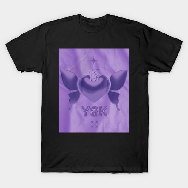 Vintage Y2K Purple Aesthetic T-Shirt by soulfulprintss8